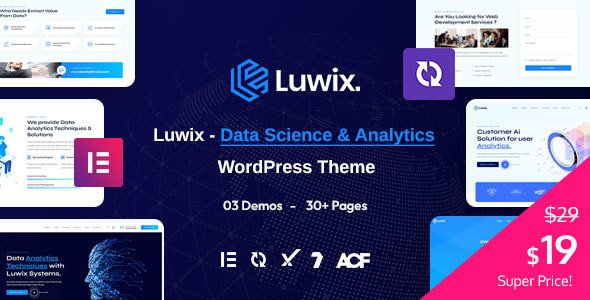 Luwix – Data Science & Analytics WordPress Theme + RTL