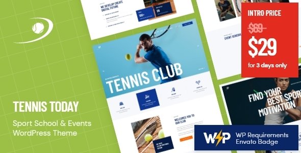 Tennis – Sport Club & Events WordPress Theme