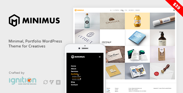 Minimus – Minimal, Portfolio WordPress Theme for Creatives
