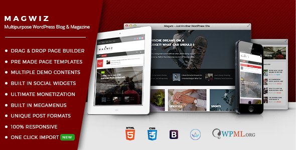 MagWiz – Multipurpose WordPress Magazine & Blogging theme
