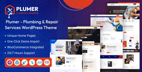 Plumer – Plumbing & Repair Services WordPress Theme