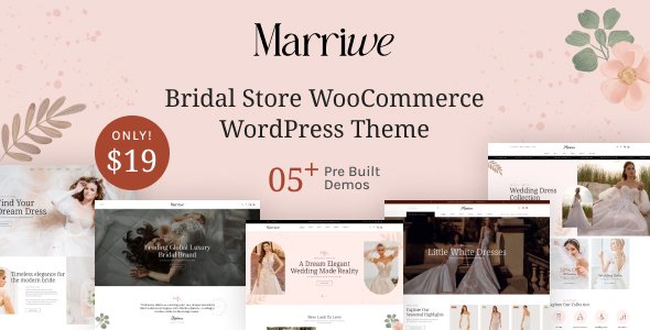 Marriwe – Bridal Store WooCommerce WordPress Theme