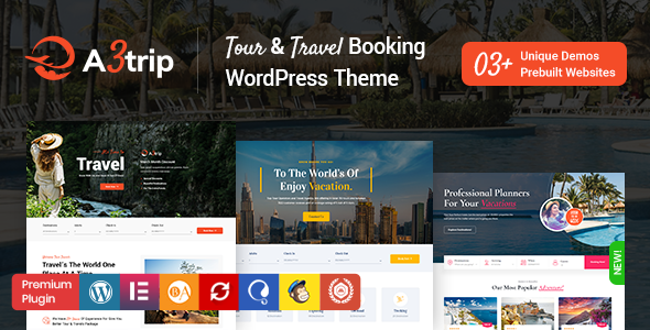 A3trip – Tours & Travels WordPress Theme