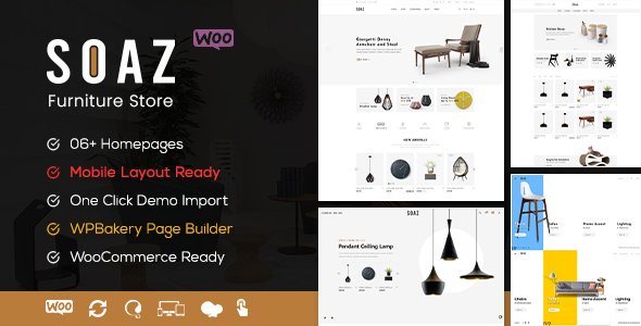 Soaz – Furniture Store WooCommerce WordPress Theme (Mobile Layout Ready)