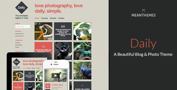 Daily – A Beautiful WordPress Blog & Photo theme