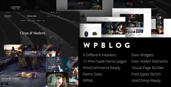WPblog – Powerful Blog & Magazine WordPress Theme
