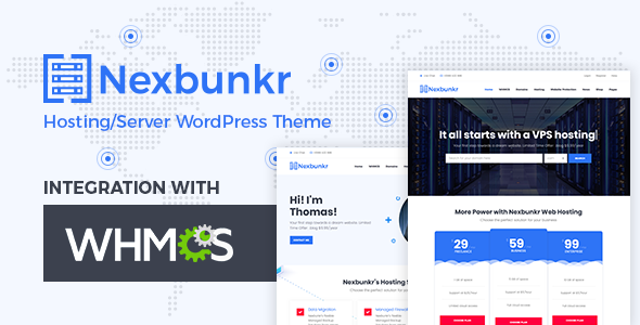 Nexbunker – Hosting/Server WordPress Theme + WHMCS