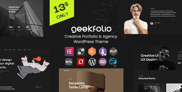 Geekfolio – Elementor Creative Portfolio & Agency WordPress Theme