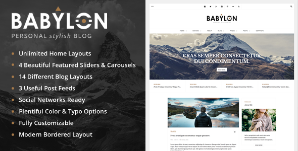 Babylon – Personal Stylish WP Blog