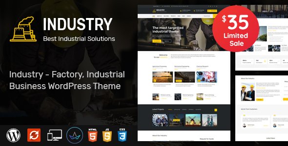 Industry – WordPress Theme for Factory and Industrial Business