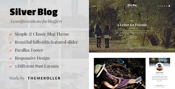 Silver Blog – A Simple WordPress Blog Theme