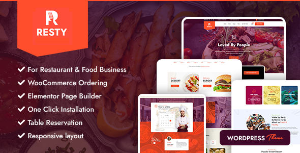 Resty – Restaurant WooCommerce WordPress Theme