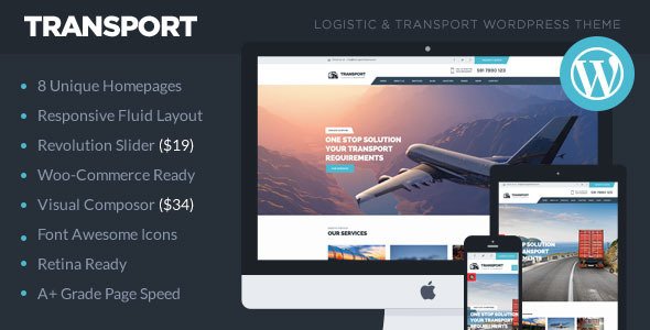 Transport – Logistic WordPress Theme