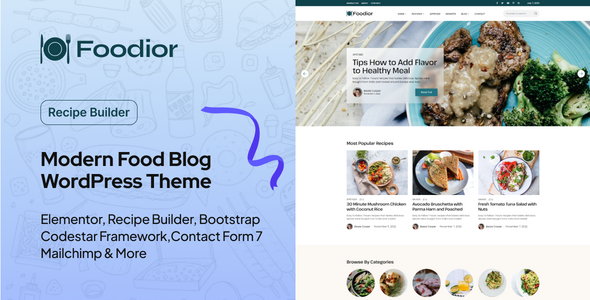 Foodior – Personal Food Blog WordPress Theme