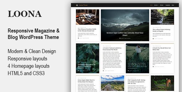 Loona – Personal Blog & Magazine WordPress Theme