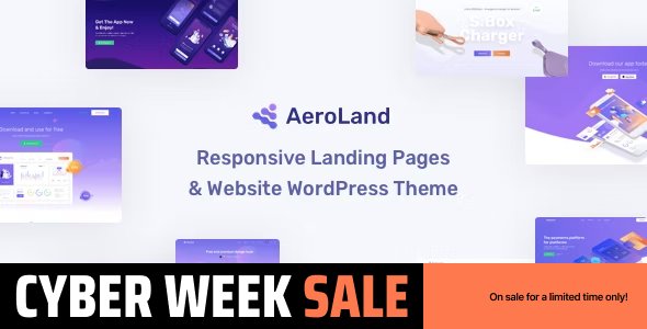 AeroLand – App Landing Software Website WordPress Theme