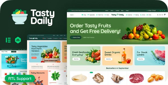 Tasty Daily – Grocery Store & Food WooCommerce Theme