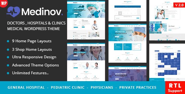 Medinova -Medical Health WordPress Theme