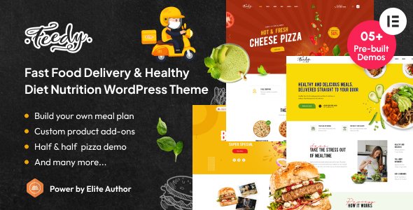 Feedy – Healthy Fast Food Delivery & Diet Nutrition WordPress Theme