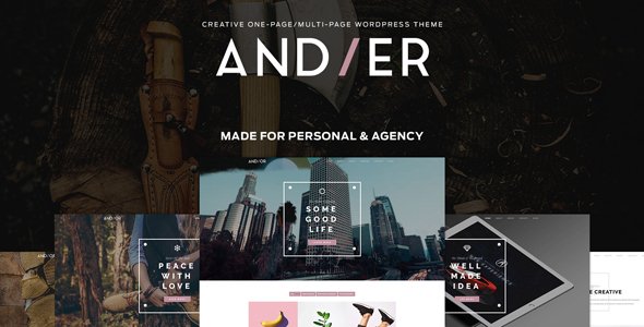 Andier – Responsive One & Multi Page Portfolio Theme