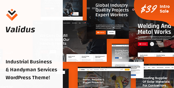 Validus – Industrial Business & Handyman Services WordPress Theme