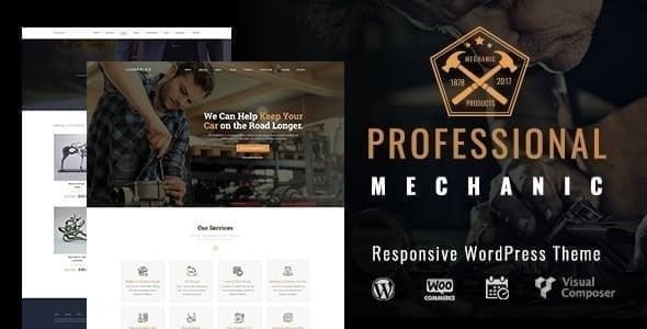 Mechanic |  Auto Repair WordPress Theme