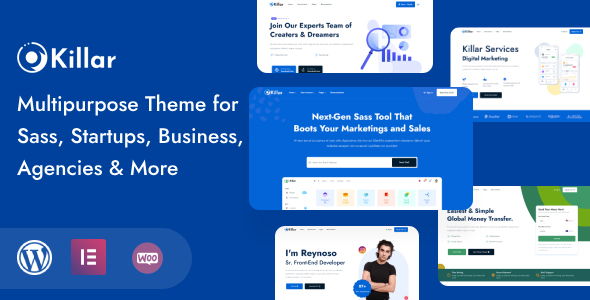 Killar – Multipurpose WordPress theme for SaaS Startup Business & Agency