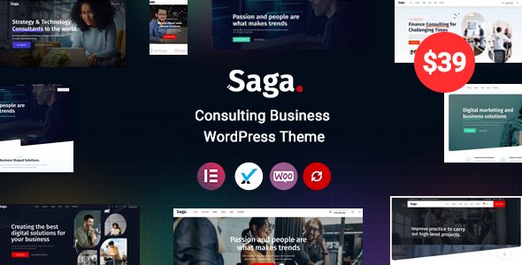 Saga – Business Consulting WordPress Theme