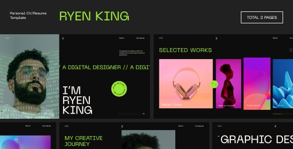 Ryen King – Personal CV/Resume WordPress Theme