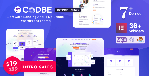 CodBe – Software Landing and IT Solutions WordPress Theme