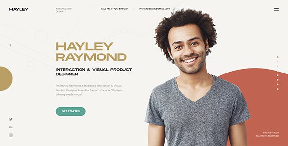 Hayley – Personal CV/Resume WordPress Theme