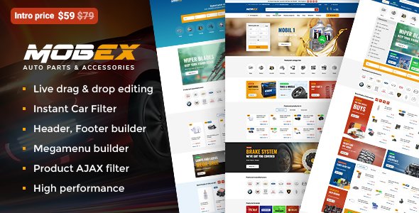 Mobex – Auto Parts WordPress Theme