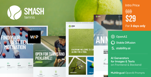 Smash – Tennis WordPress Theme