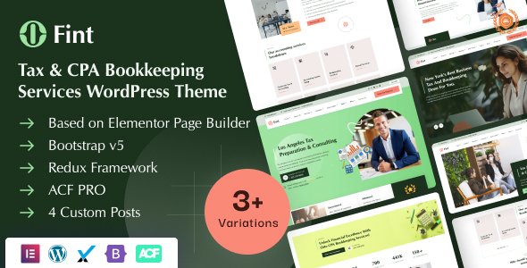 Fint – Tax & CPA Bookkeeping Services WordPress Theme