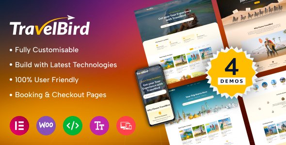 TravelBird – Travel Booking Tour WordPress Theme
