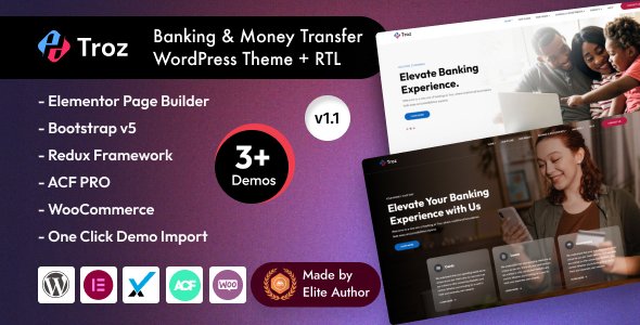 Troz – Banking Finance WordPress Theme