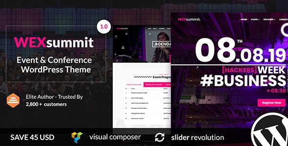 WEXsummit- Event And Conference WordPress Theme