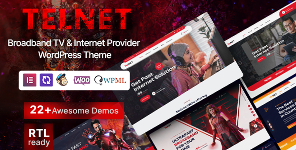Telnet – Broadband TV & Internet Provider WordPress Theme