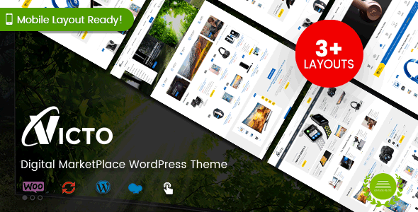 Victo – Digital MarketPlace WordPress Theme (Mobile Layouts Included)