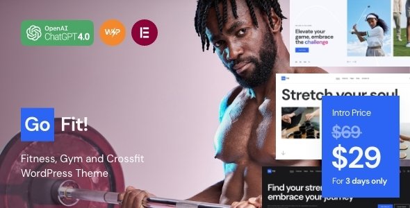GoFit! | Fitness, Gym and Crossfit WordPress Theme
