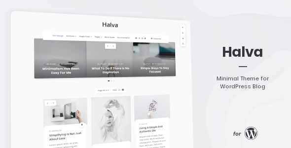 Halva – Minimal Theme for WordPress Blog