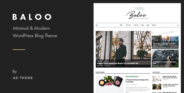 Baloo – Minimal & Modern Blog WordPress Theme