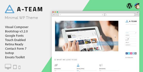 A-TEAM – Minimal Personal Blogging WordPress Theme